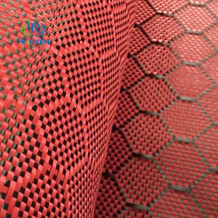 Blue Red Yellow Aramid Carbon Fiber Honeycomb Cloth
