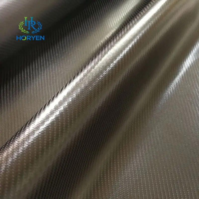 High Quality Twill Plain Carbon Fiber Leather Fabric Cloth