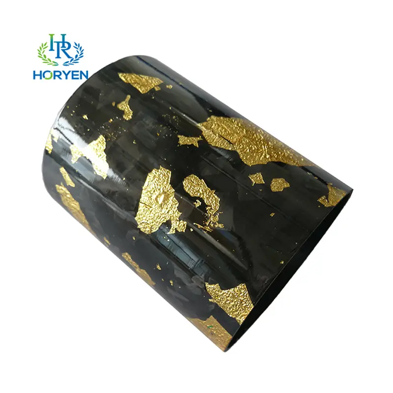 Luxury Golden Color Forged Round Carbon Fibre Tube
