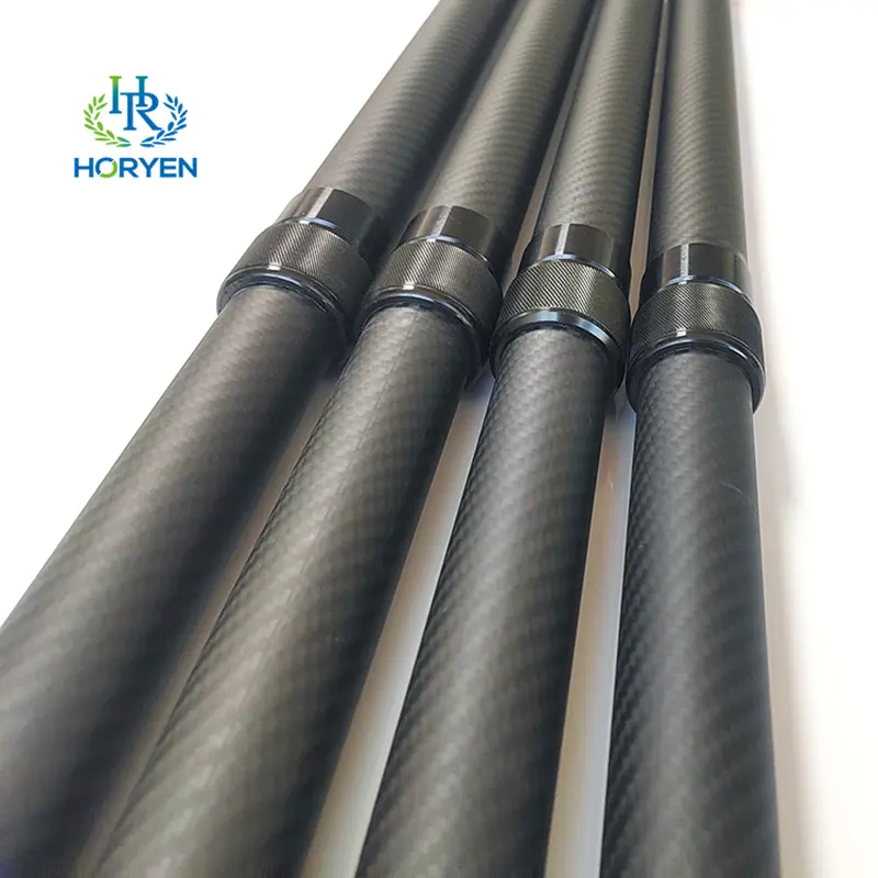 Custom Size Twist Lock 3K Telescopic Carbon Fiber Pole