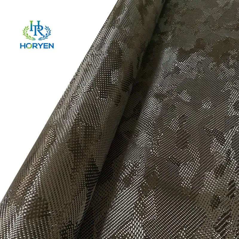 High quality Camouflage Carbon Aramid Hybrid Fiber Fabric