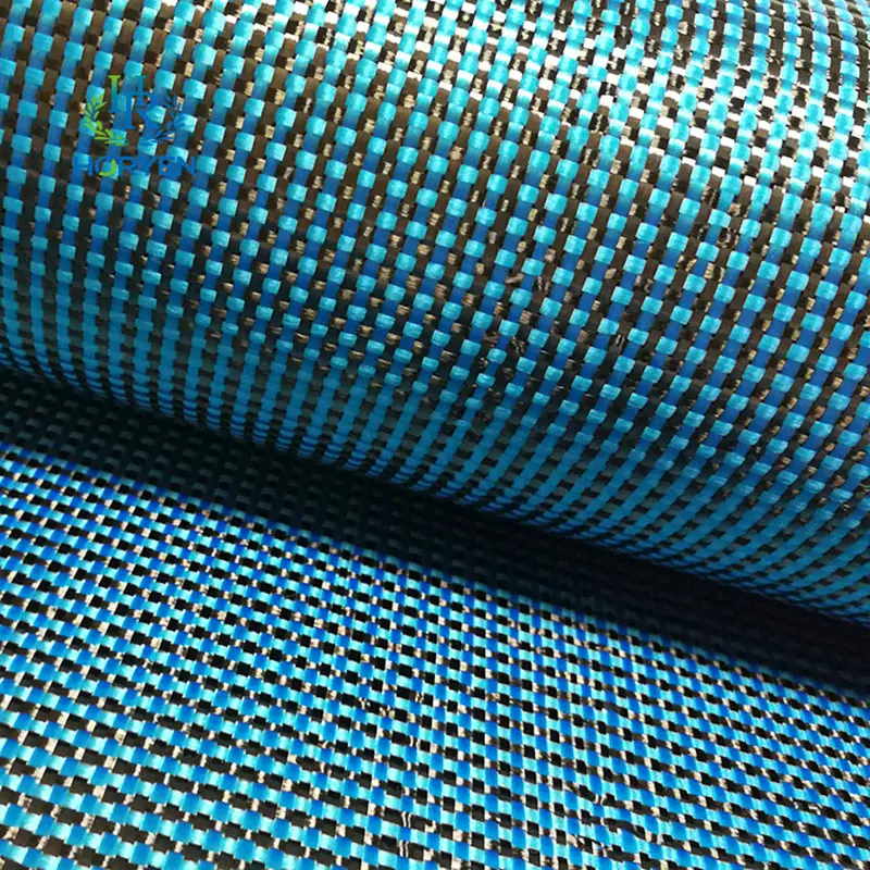 Light Weight 3k Lake Blue Hybrid Carbon Fiber Cloth