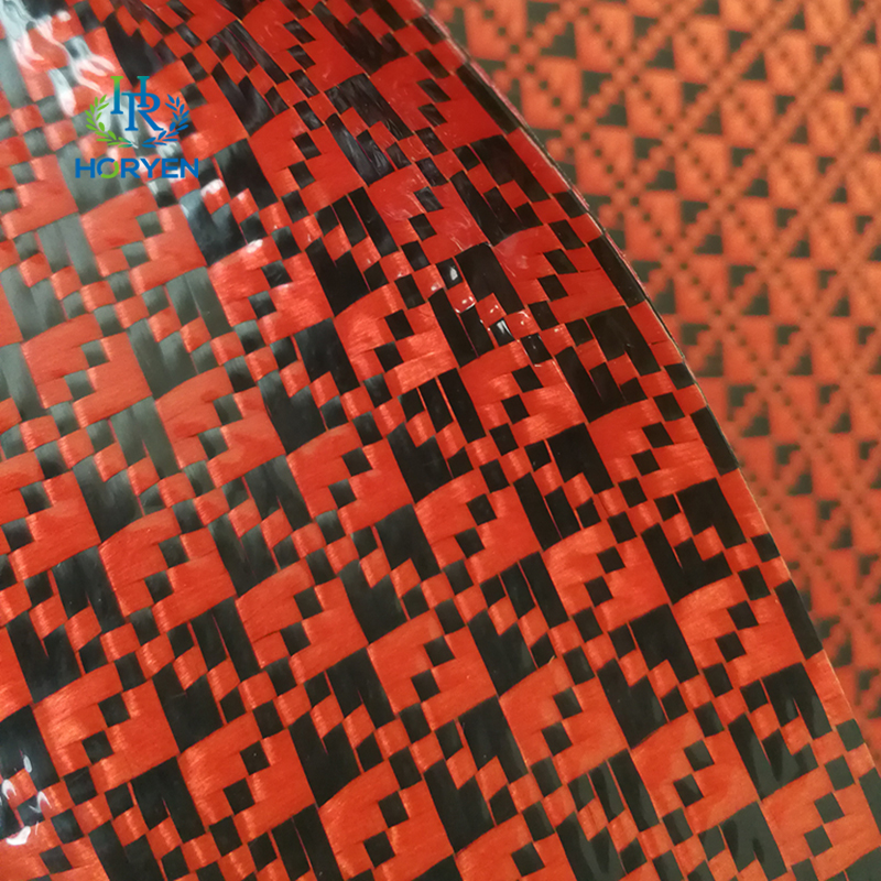 High Tensile Carbon Fiber Leather Cloth For Bag Wallet Material