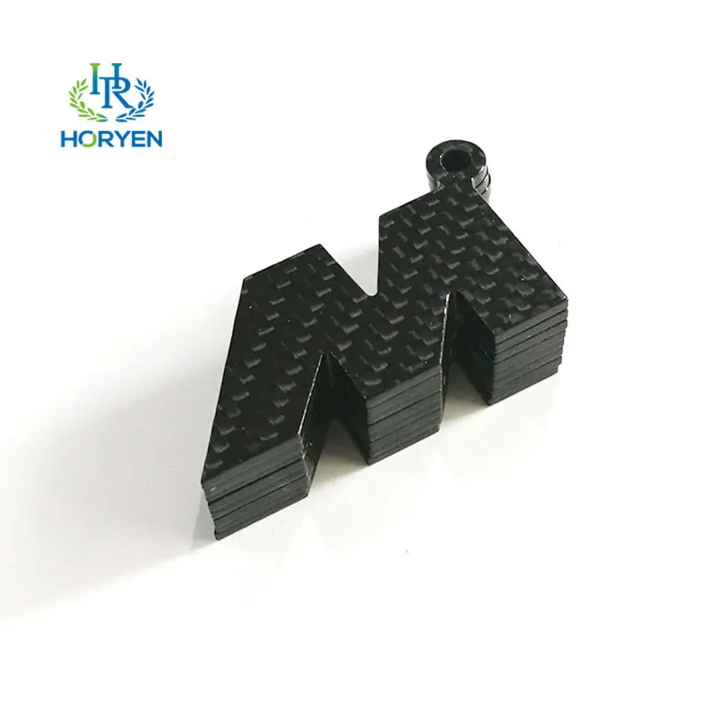 Customized Cnc Cutting Carbon Fiber Parts Car Emblem