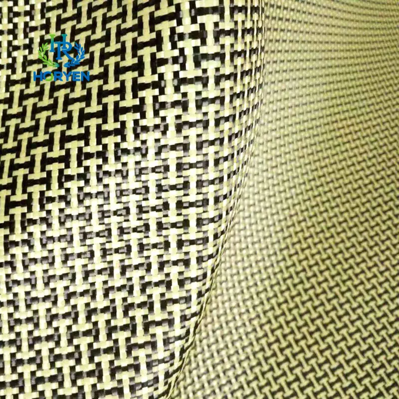 High Strength Yellow I Shape Carbon Aramid Hybrid Cloth