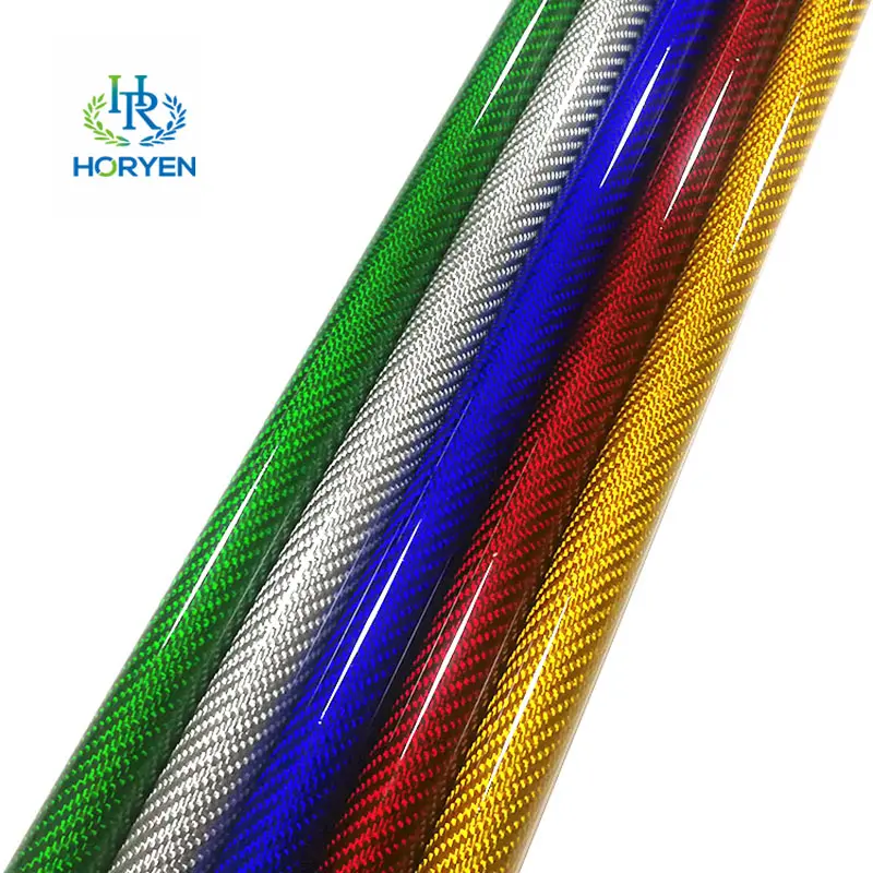 Custom Logo Lightweight Colored Carbon Fiber Tube