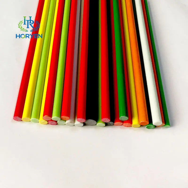10mm 25mm 1 inch Solid Colored Fiberglass Rod